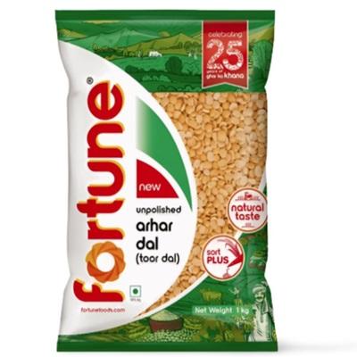 Fortune Toor Dal 1Kg - Unpolished (Arhar Dal)